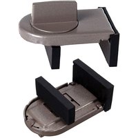 BEBUSINGOTO Graues Schiebetür- und Fensterschloss für Babysicherheit und Diebstahlschutz (2 Stück) von BEBUSINGOTO