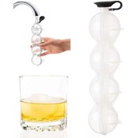 BEBUSINGOTO Große kugelförmige Eiswürfelform für Whisky, 4 Eiskugeln für Cocktails BEBUSINGOTO Große kugelförmige Eiswürfelform für Whisky, 4 Eiskugeln für Cocktails von BEBUSINGOTO