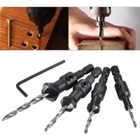 BEBUSINGOTO HSS-Senkbohrer mit Sechskantschaft, Senkbohrer, Holzbearbeitungswerkzeugsatz mit kleinem Schraubenschlüssel, 4er-Pack BEBUSINGOTO HSS-Senkbohrer mit Sechskantschaft, Senkbohrer, Holzbearbeitungswerkzeugsatz mit kleinem Schraubenschlüssel, 4er-Pack von BEBUSINGOTO