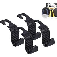 BEBUSINGOTO Haken für die Kopfstütze des Autositzes, 4er-Pack Hängehalter, universeller Auto-Aufbewahrungs-Organizer für Handtaschen, Geldbörsen, von BEBUSINGOTO