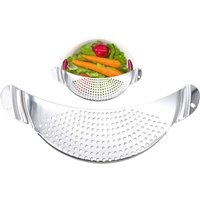 BEBUSINGOTO Halbmondförmiges Sieb, Edelstahl-Clip-Sieb für Schüsseln, Pfannen und Töpfe BEBUSINGOTO Halbmondförmiges Sieb, Edelstahl-Clip-Sieb für Schüsseln, Pfannen und Töpfe von BEBUSINGOTO