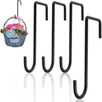 BEBUSINGOTO Halterungen für Hängekörbe, 4 schwarze Zaunhaken, robuste Wandaufhänger aus Stahl für Pflanzen, Windspiele, Gartendekoration BEBUSINGOTO Halterungen für Hängekörbe, 4 schwarze Zaunhaken, robuste Wandaufhänger aus Stahl für Pflanzen, Windspiele, Gartendekoration von BEBUSINGOTO