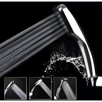 BEBUSINGOTO Handbrause mit 300 Löchern, 300 % Turbo, hoher Druck, 30 % Wasserersparnis, Chrom (Energieklasse A) von BEBUSINGOTO