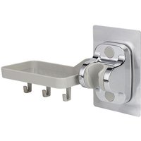 BEBUSINGOTO Handbrausehalter ohne Bohren, starker Kleber, Handbrause mit verstellbarem Winkel (multifunktional) von BEBUSINGOTO