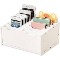 BEBUSINGOTO Handyhalter mit 12 Fächern, Handy-Aufbewahrungsbox, Tischrechner aus Holz, Handyhalter, Schreibtisch-Organizer BEBUSINGOTO Handyhalter mit 12 Fächern, Handy-Aufbewahrungsbox, Tischrechner aus Holz, Handyhalter, Schreibtisch-Organizer von BEBUSINGOTO