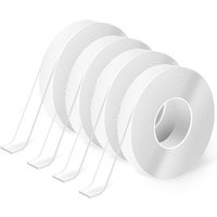 BEBUSINGOTO Hochleistungs-Doppelklebeband (4 Rollen à 3 Meter), entfernbar, spurlos, waschbar, wiederverwendbar – Mehrzweckklebeband wie im Fernsehen von BEBUSINGOTO