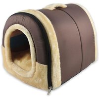 BEBUSINGOTO Hundehütte, tragbares Katzen-Iglu-Bett, waschbares, bequemes Hunde-Iglu-Bett, Katzenhöhle, faltbares, rutschfestes, warmes Haustierbett von BEBUSINGOTO