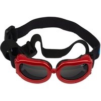 BEBUSINGOTO Hundesonnenbrille, UV-Schutzbrille, winddichte und beschlagfreie Hundebrille (rot) von BEBUSINGOTO