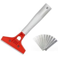 BEBUSINGOTO Industrieschaber mit 10 Klingen, Plancha-Schaber für Tapeten, Schaber für Glas, für Kleber, Fensterfliesen, Auto, Spiegel, Reiniger BEBUSINGOTO Industrieschaber mit 10 Klingen, Plancha-Schaber für Tapeten, Schaber für Glas, für Kleber, Fensterfliesen, Auto, Spiegel, Reiniger von BEBUSINGOTO