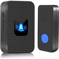BEBUSINGOTO Kabellose Mini-Türklingel, IP55 wasserdicht, elektronisches Außenklingel-Set mit 300 m Reichweite, 55 Melodien und 5 Lautstärkestufen, BEBUSINGOTO Kabellose Mini-Türklingel, IP55 wasserdicht, elektronisches Außenklingel-Set mit 300 m Reichweite, 55 Melodien und 5 Lautstärkestufen, von BEBUSINGOTO