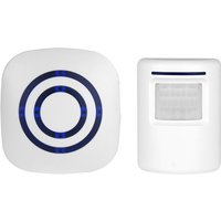 BEBUSINGOTO Kabellose elektrische Türklingel mit 1 Empfänger und 1 PIR-Bewegungsmelder, Besucheralarm, Sicherheitsalarm mit 38 Melodien und 3 BEBUSINGOTO Kabellose elektrische Türklingel mit 1 Empfänger und 1 PIR-Bewegungsmelder, Besucheralarm, Sicherheitsalarm mit 38 Melodien und 3 von BEBUSINGOTO