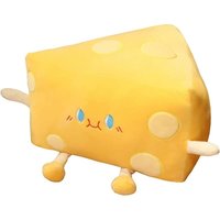 BEBUSINGOTO Käse-Plüschtiere – gefülltes Kissen mit Essen und Brot – Raumdekoration, Feiertage, Geburtstage für Kinder, Jungen und Mädchen (30 cm) von BEBUSINGOTO