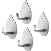 BEBUSINGOTO Klebehaken, 4 Stück Selbstklebende Haken 304 Edelstahl Wandhaken Wasserabweisender Handtuchhalter BEBUSINGOTO Klebehaken, 4 Stück Selbstklebende Haken 304 Edelstahl Wandhaken Wasserabweisender Handtuchhalter von BEBUSINGOTO