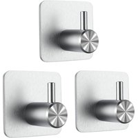 BEBUSINGOTO Klebehaken, Badezimmer-Wandhaken, Handtuchhalter ohne Löcher, Handtuchhalter für die Küche aus Edelstahl von BEBUSINGOTO