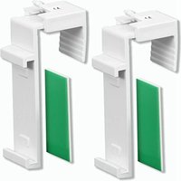 BEBUSINGOTO Klemmträger für Duo-Rollo, Rollo, Mini-Rollo, ohne Bohren, verstellbar von 1,5 bis 2,2 cm, 1 Paar, inkl. Klebepads von BEBUSINGOTO