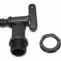 BEBUSINGOTO Kunststoff-Tankhahn, IBC-Wasserspeicherbox-Adapter, Gartenschlauch-Wasserhahn-Adapter, für Regenwassersammler, Kraftstofftank (Kunststoff) von BEBUSINGOTO
