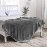 BEBUSINGOTO Kuscheldecke 100 x 150 cm, superweiche und warme Decke für Couch, Sofa und Bett, Waffelstruktur, bequem, flauschig und leicht (Grau) von BEBUSINGOTO