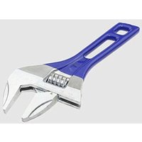 BEBUSINGOTO Leichter, kompakter, verstellbarer Schraubenschlüssel, weicher Griff, weite Öffnung mit breiter Backe, kurz, blau (150 mm) von BEBUSINGOTO