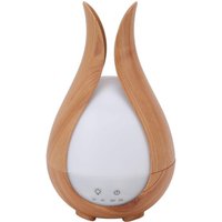 BEBUSINGOTO Luftbefeuchter mit Holzmaserung, buntem LED-Nachtlicht und Aromatherapie-Diffusor mit Fernbedienung, 200 ml von BEBUSINGOTO