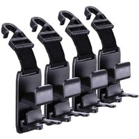 BEBUSINGOTO Magische Auto-Kopfstützenhaken, Kopfstützenhakenhalter für Handtasche, Schwarz, 4er-Pack BEBUSINGOTO Magische Auto-Kopfstützenhaken, Kopfstützenhakenhalter für Handtasche, Schwarz, 4er-Pack von BEBUSINGOTO