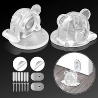 BEBUSINGOTO Magnetischer Türstopper, süßer transparenter Bär, magnetischer Bodentürstopper, dekorativer magnetischer Türhalter aus Silikon BEBUSINGOTO Magnetischer Türstopper, süßer transparenter Bär, magnetischer Bodentürstopper, dekorativer magnetischer Türhalter aus Silikon von BEBUSINGOTO