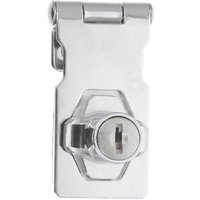 BEBUSINGOTO Metall-Schranktürschloss, Schranktürknöpfe, Türschloss mit Schlüssel, Türriegel, Sicherheitsschloss, Schrankschloss, robustes silbernes von BEBUSINGOTO