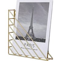 BEBUSINGOTO Metallregal zur Aufbewahrung von Schallplatten, Wandhalterung, goldene Albumrahmen, Zeitschriftenständer für Bürodekoration, hängender von BEBUSINGOTO