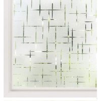 BEBUSINGOTO Milchige, statisch haftende Fensterfolie, Sichtschutz, statisch haftender Glasaufkleber, nicht klebend, UV-beständig, Kreuzmuster, 45 x BEBUSINGOTO Milchige, statisch haftende Fensterfolie, Sichtschutz, statisch haftender Glasaufkleber, nicht klebend, UV-beständig, Kreuzmuster, 45 x von BEBUSINGOTO