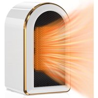 BEBUSINGOTO Mini-Heizlüfter, leiser und schneller Heizlüfter 3s, Elektroheizung für Schlafzimmer, Büros und Badezimmer (weiß, 12 x 11,5 x 21 cm) von BEBUSINGOTO