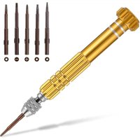 BEBUSINGOTO Mini-Schraubendreher-Set, 5-in-1-Multifunktionsschraubendreher, Schlitz- und Kreuzschlitzschraubendreher für die Brillenreparatur, BEBUSINGOTO Mini-Schraubendreher-Set, 5-in-1-Multifunktionsschraubendreher, Schlitz- und Kreuzschlitzschraubendreher für die Brillenreparatur, von BEBUSINGOTO