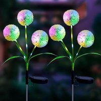 BEBUSINGOTO Modi Solarlicht im Freien, 2 Stück Löwenzahnblumen-Solarlampe, IP65 wasserdichtes Solar-Gartenlicht im Freien für Rasen, Balkon, von BEBUSINGOTO