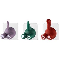 BEBUSINGOTO Niedliche Wandhaken in Form eines Cartoon-Tierschwanzes zum Aufhängen von Zahnbürsten und zum Ordnen der Wände zu Hause – 3 Stück von BEBUSINGOTO