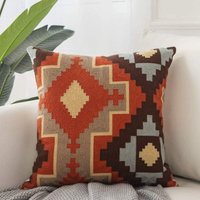 BEBUSINGOTO Packung dekorative Kissenbezüge, quadratischer Kissenbezug aus hochwertiger Baumwolle mit Stickerei, türkischer Akzentkissenbezug für BEBUSINGOTO Packung dekorative Kissenbezüge, quadratischer Kissenbezug aus hochwertiger Baumwolle mit Stickerei, türkischer Akzentkissenbezug für von BEBUSINGOTO