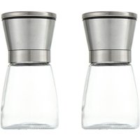 BEBUSINGOTO Pfeffermühle aus Edelstahl, manuelle Salz- und Gewürzmühle, Salz- und Pfefferstreuer, Gewürz- und Kräutermühle, 2-teilig BEBUSINGOTO Pfeffermühle aus Edelstahl, manuelle Salz- und Gewürzmühle, Salz- und Pfefferstreuer, Gewürz- und Kräutermühle, 2-teilig von BEBUSINGOTO