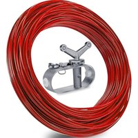 BEBUSINGOTO Poolabdeckungswinde, 131 Fuß Kabel für eine sichere oberirdische Poolabdeckung im Winter (rot) von BEBUSINGOTO