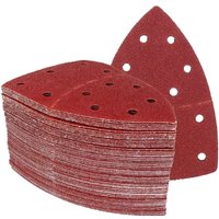 BEBUSINGOTO Prio-Schleifdreiecke │60 Stück │ 11 Löcher │ 105 x 152 mm │ Mixpack (je 10 x Körnung 40/60/80/120/180/240) │ für Multischleifer │ von BEBUSINGOTO