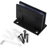 BEBUSINGOTO Robustes 90-Grad-Glastürscharnier aus Edelstahl für Badezimmerschränke und Vitrinen (schwarz) von BEBUSINGOTO