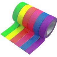 BEBUSINGOTO Rollen fluoreszierendes Textilband, neonleuchtendes Gewebeband, selbstklebendes Klebeband mit UV-schwarzlichtreaktiven Spitzen, die im BEBUSINGOTO Rollen fluoreszierendes Textilband, neonleuchtendes Gewebeband, selbstklebendes Klebeband mit UV-schwarzlichtreaktiven Spitzen, die im von BEBUSINGOTO