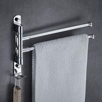 BEBUSINGOTO Rutschfester Handtuchhalter zur Wandmontage mit Stangenkopf, 180 Grad drehbarer Handtuchhalter fürs Badezimmer, Schwenkregal, BEBUSINGOTO Rutschfester Handtuchhalter zur Wandmontage mit Stangenkopf, 180 Grad drehbarer Handtuchhalter fürs Badezimmer, Schwenkregal, von BEBUSINGOTO