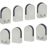 BEBUSINGOTO STÜCKE (6-8mm) Glasklemme 304 Edelstahl Glashalter Klemmhalterung Flachclip Handlauf Fenstergeländer Verstellbare Treppe von BEBUSINGOTO