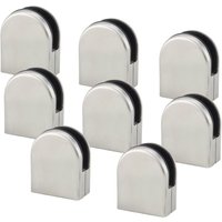 BEBUSINGOTO STÜCKE (8-10 mm) Glasklemme 304 Edelstahl Glashalter Klemmhalterung Flachclip Handlauf Fenstergeländer Verstellbare Treppe von BEBUSINGOTO