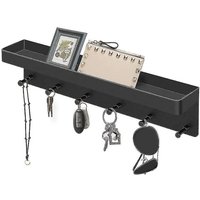 BEBUSINGOTO Schlüsselhalter / Wandorganizer Schwarz Schlüsselhalter / Schlüsselbrett / Hakenleiste mit Ablage BEBUSINGOTO Schlüsselhalter / Wandorganizer Schwarz Schlüsselhalter / Schlüsselbrett / Hakenleiste mit Ablage von BEBUSINGOTO