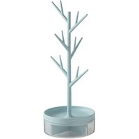 BEBUSINGOTO Schmuckhalter in Form eines Zweigs mit drehbarem Sockel und Baumturm zur Aufbewahrung, dient als Hängeregal für Ringe, Halsketten und BEBUSINGOTO Schmuckhalter in Form eines Zweigs mit drehbarem Sockel und Baumturm zur Aufbewahrung, dient als Hängeregal für Ringe, Halsketten und von BEBUSINGOTO