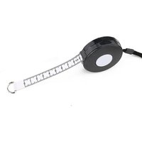 BEBUSINGOTO Schwarzes, 205 cm langes, einziehbares Maßband mit schwarzer Kordel BEBUSINGOTO Schwarzes, 205 cm langes, einziehbares Maßband mit schwarzer Kordel von BEBUSINGOTO