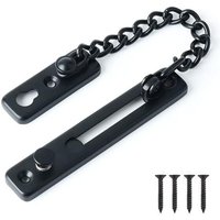 BEBUSINGOTO Schwarzes Edelstahl-Diebstahlsicherungs-Türketten-Federbegrenzer-Diebstahlsicherungs-Türschloss mit Schrauben, geeignet für Innentüren im BEBUSINGOTO Schwarzes Edelstahl-Diebstahlsicherungs-Türketten-Federbegrenzer-Diebstahlsicherungs-Türschloss mit Schrauben, geeignet für Innentüren im von BEBUSINGOTO