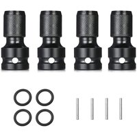 BEBUSINGOTO Sechskant-Steckschlüssel-Adapter, Bithalter, 4-teilig, schwarz, 1/2-Zoll-Vierkant-Sechskantschaft-Adapter, 1/4-Stecknüsse, BEBUSINGOTO Sechskant-Steckschlüssel-Adapter, Bithalter, 4-teilig, schwarz, 1/2-Zoll-Vierkant-Sechskantschaft-Adapter, 1/4-Stecknüsse, von BEBUSINGOTO