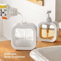 BEBUSINGOTO Seifenspender, nachfüllbarer Küchenseifenspender und Badezimmerseifenspender, Spülmittelspender, 300 ml, 2 Stück BEBUSINGOTO Seifenspender, nachfüllbarer Küchenseifenspender und Badezimmerseifenspender, Spülmittelspender, 300 ml, 2 Stück von BEBUSINGOTO