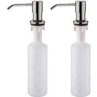 BEBUSINGOTO Seifenspender für die Küchenspüle, 500 ml, verdeckter Spülmittelspender, gebürstetes Nickel, Grau von BEBUSINGOTO