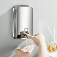 BEBUSINGOTO Seifenspender zur Wandmontage, 500 ml Seifenspender aus Edelstahl, integrierte ABS-Schutzschicht BEBUSINGOTO Seifenspender zur Wandmontage, 500 ml Seifenspender aus Edelstahl, integrierte ABS-Schutzschicht von BEBUSINGOTO