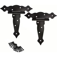 BEBUSINGOTO Set mit 2 robusten, 15 cm langen T-Riemen-Türscharnieren für Gartenhäuser, Scheunen, Zauntore, Schwingtore und Hoftore. BEBUSINGOTO Set mit 2 robusten, 15 cm langen T-Riemen-Türscharnieren für Gartenhäuser, Scheunen, Zauntore, Schwingtore und Hoftore. von BEBUSINGOTO